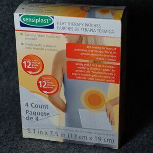 Sensiplast Heat Therapy Patches 4‑Count – New Sealed